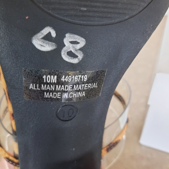 Cato C Comfort Leopard Animal Print Sandals Slides Brown Black Size 10 - Picture 8 of 10